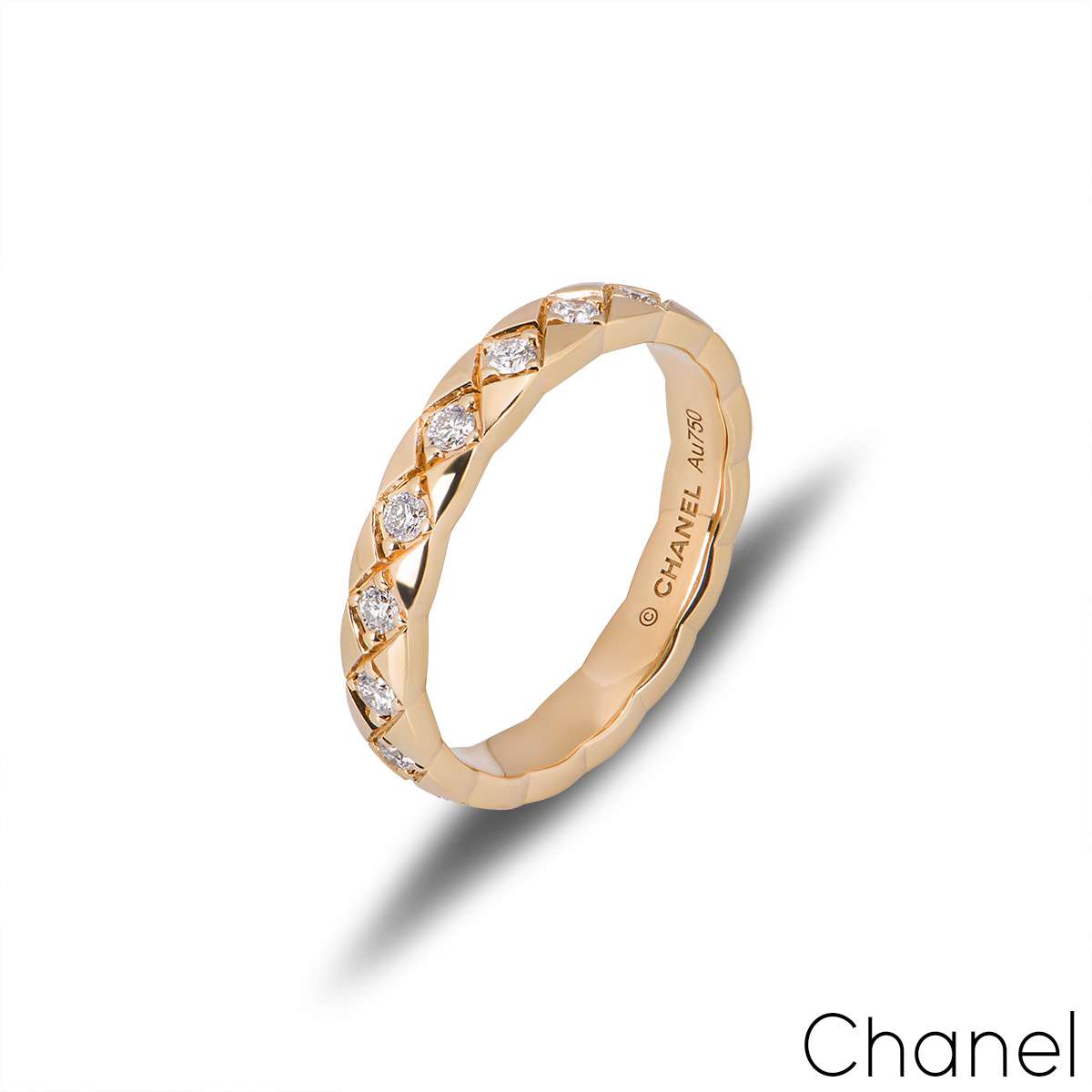 Chanel Beige / Rose Gold Coco Crush Ring J11786